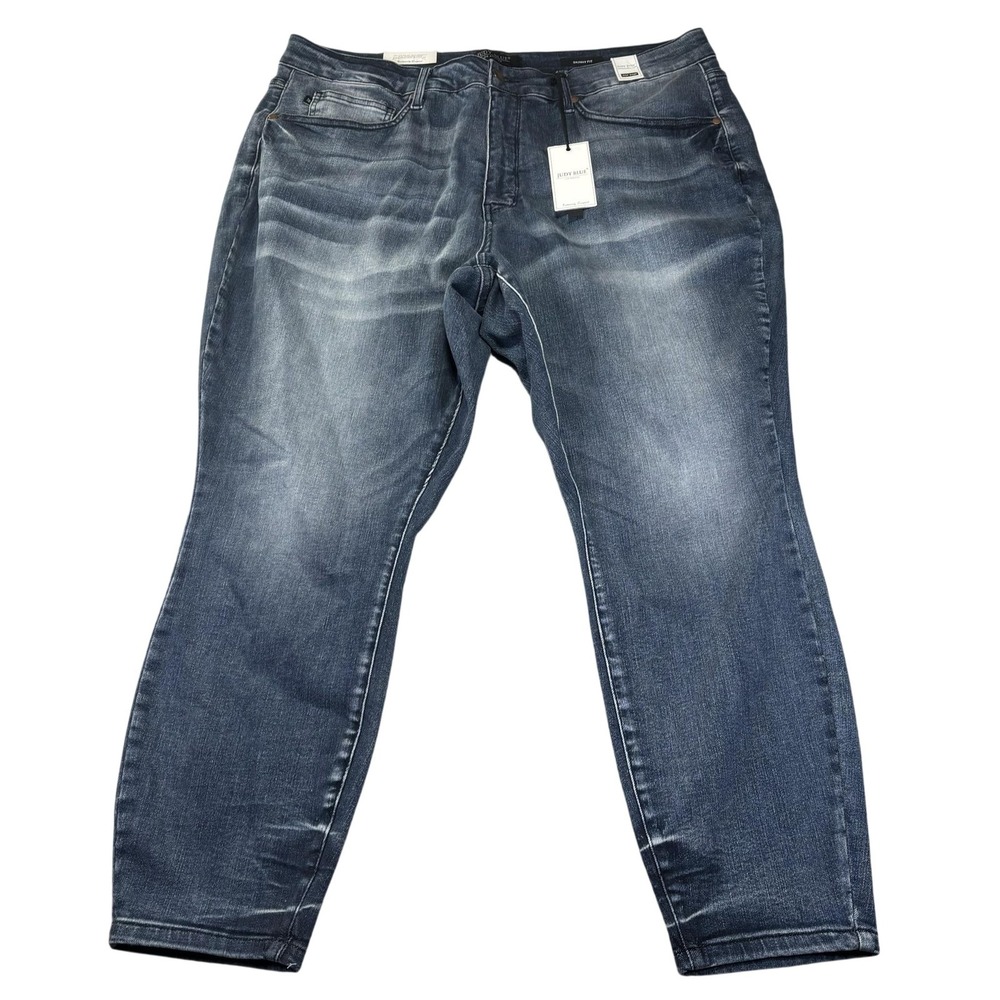 Judy Blue Tummy Control High Rise Skinny Jeans Womens 22W Blue Medium Wash Denim